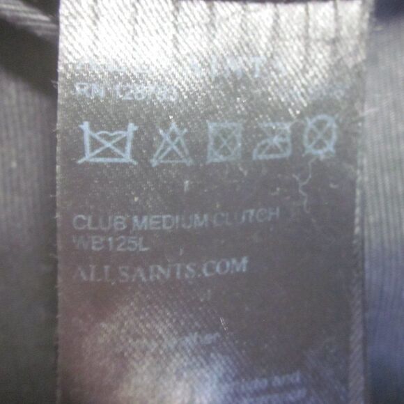 Allsaints Club Medium Clutch Crossbody Purse Tan Pebbled Leather - Picture 15 of 16